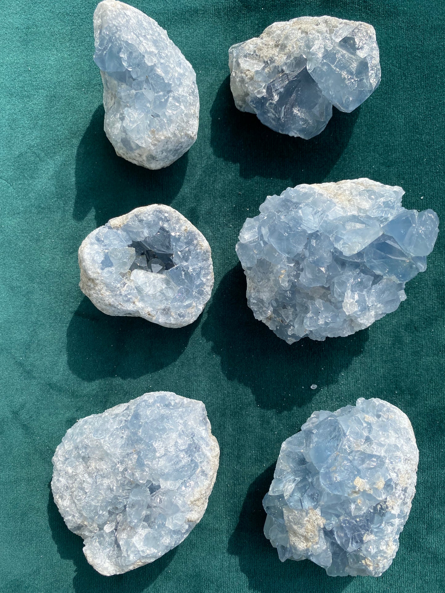Celestite Crystal Clusters